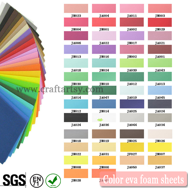 Grafico a colori per i fogli di schiuma EVA Serie Rossa